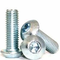 M6-1.00 X 10 MM (FT) BUTTON SOCKET CAPS COARSE 12.9 ISO 7380 ZINC-BAKE CR+3